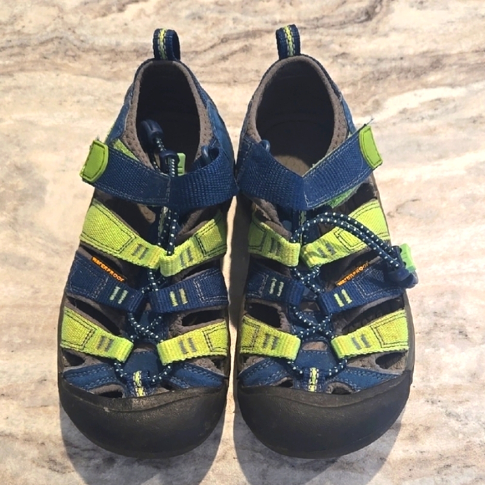 Kids Keen Outdoor Adventure Sandals - Blue and Green